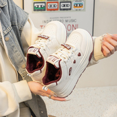 女鞋 透气网鞋 41到43厚底小白鞋 真皮大码 春夏新款 爱心休闲板鞋 单鞋