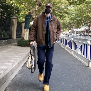 复古加厚立领工装 美式 棉服外套宽松飞行员夹克棉衣 LILI冬季 NICE