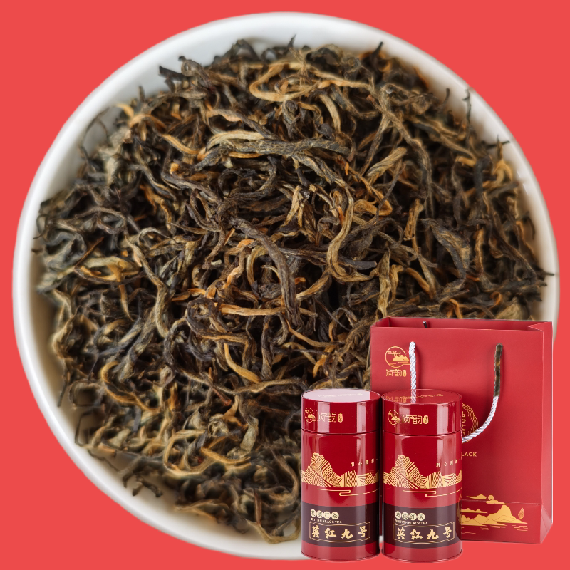 英红九号英德红茶一级口粮茶叶2022新茶英雄9号罐装送礼300克