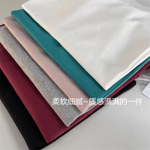 百搭纯柔软亲肤短袖 一勺米 秘鲁棉 正肩T恤 T恤上衣 质感满满