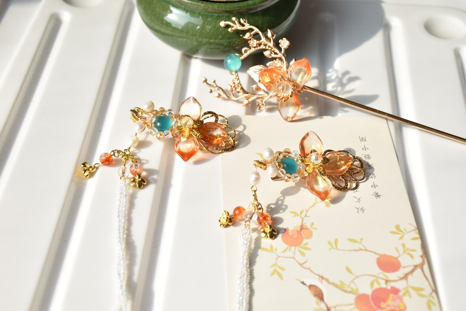 原创王者荣耀大乔衍生款发簪发夹流苏饰品头饰包邮