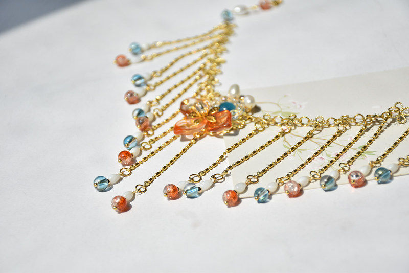 原创王者荣耀大乔衍生款璎珞额饰流苏饰品仙女发饰头饰包邮