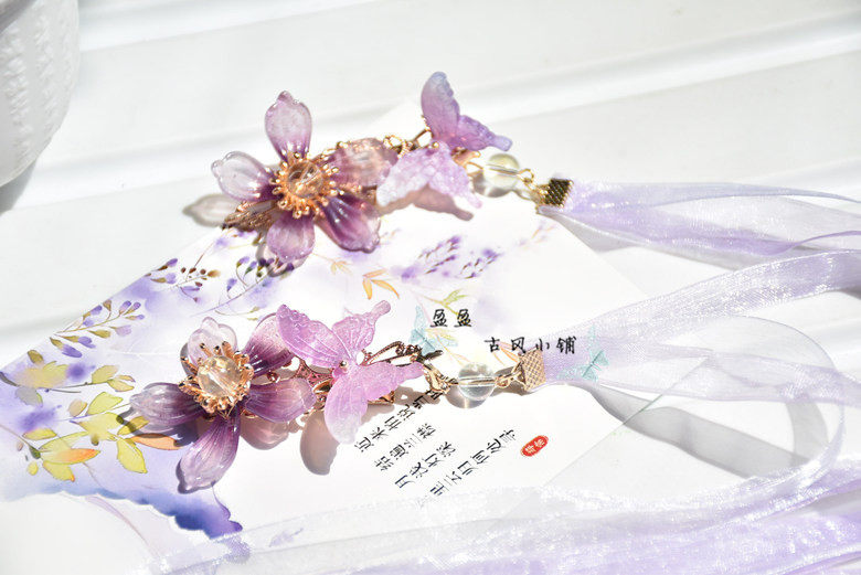 手作原创日常王者荣耀貂蝉异域舞娘衍生款周边发夹飘带饰品配饰