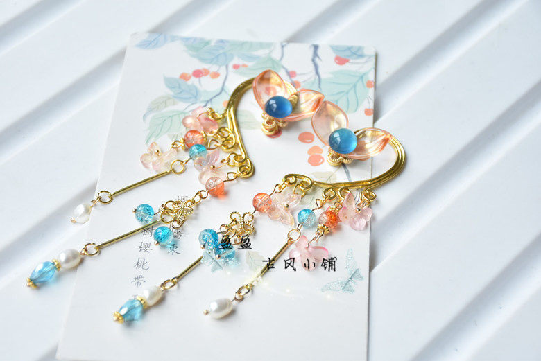 原创王者荣耀大乔沧海之矅衍生款耳挂流苏饰品