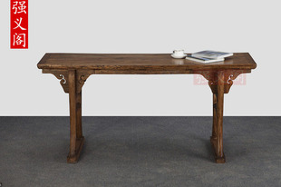 新明清古典老榆木大门板餐桌古朴原生态书画案咖啡台电脑桌条案