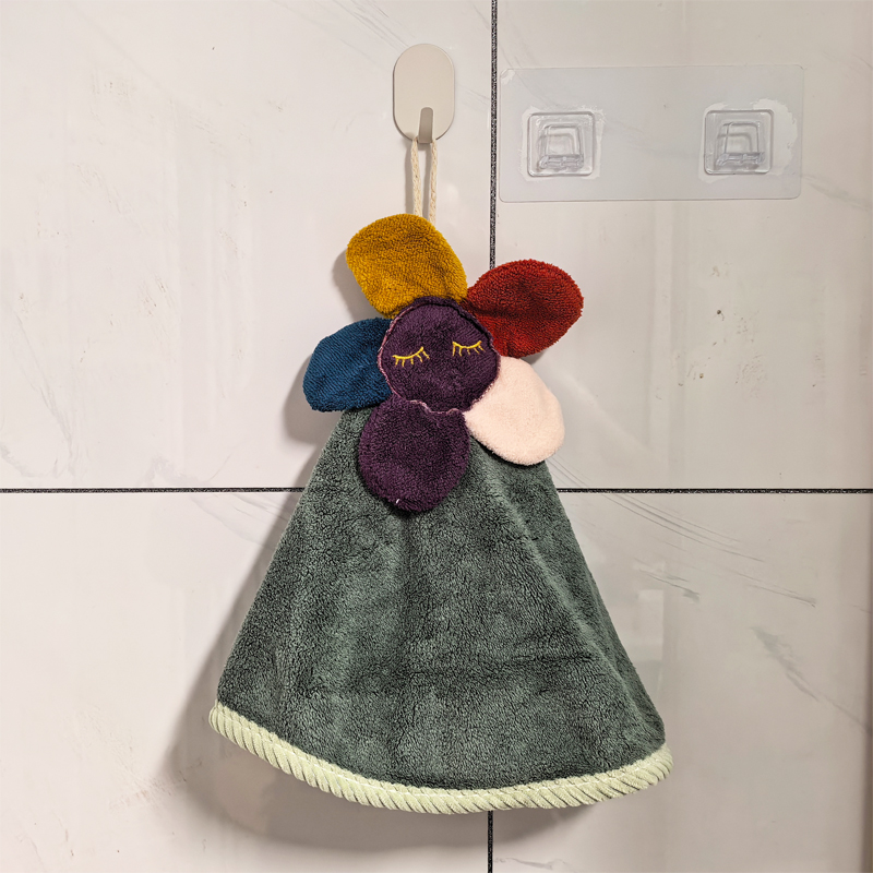 多用盖巾珊瑚绒挂式擦手巾