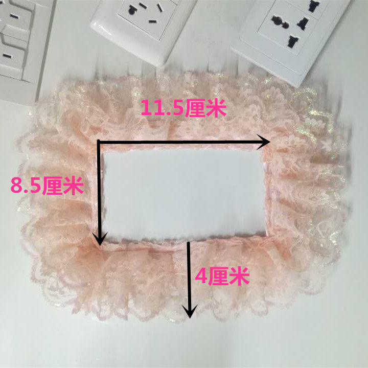 新品满8个包邮开关贴新款现代韩式蕾丝布艺插座套装饰贴定制 包邮
