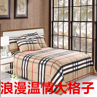 纯棉床单加厚家用不掉色学生宿舍全床单套简约加厚不起球双人床单