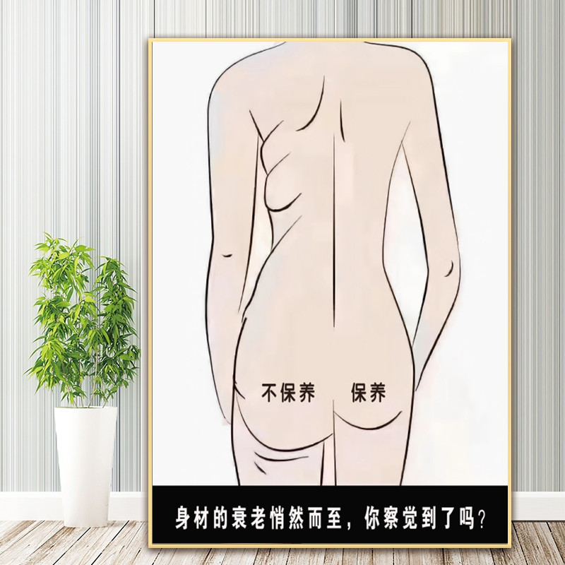 美容院瘦身身材管理装饰画养生美现代装饰画