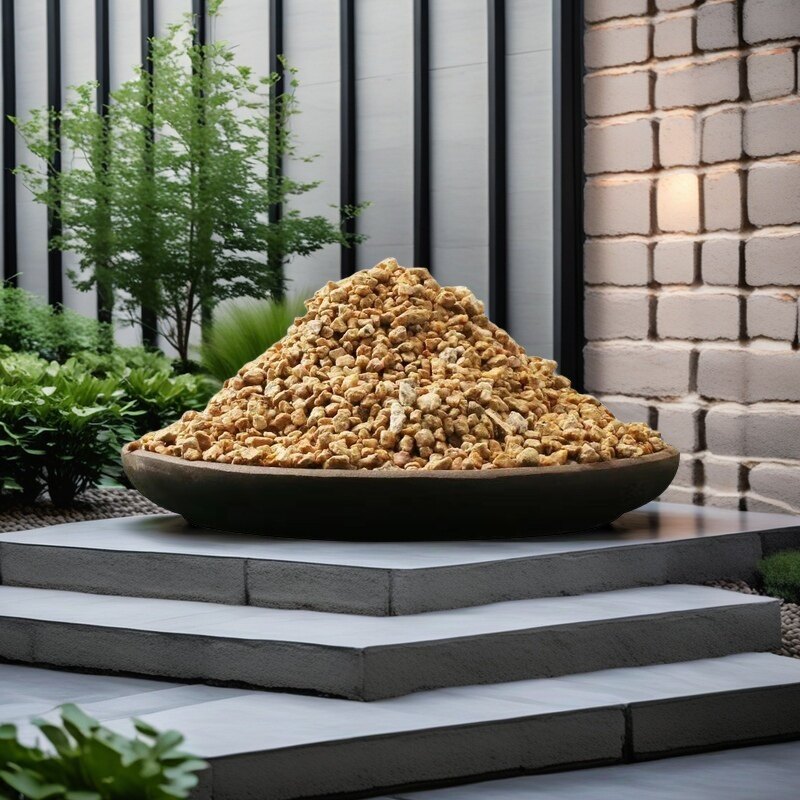黄金麦饭石颗粒拌土铺面种植多肉专用颗粒土种植土绿植通用铺面石