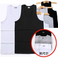 Của nam giới mùa hè 42 cotton cũ áo sơ mi trung niên cộng với chất béo vòng cổ mồ hôi vest nam cotton nửa tay áo sơ mi