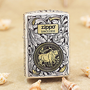 原装正品zippo打火机双色唐草龙蛇马虎鸡兔牛羊猪牛鼠猴生肖系列