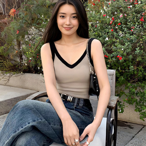 带胸垫吊带背心女内搭打底外穿