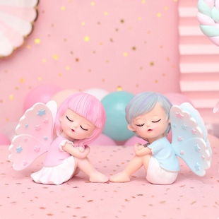 天使之翼情侣摆件少女心礼品礼盒情人节礼物送男女朋友装饰摆设