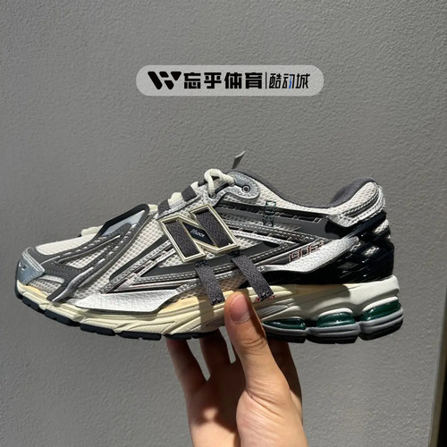 NB1906R小翅膀拼接灰复古休闲鞋