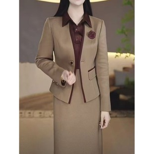 外套显瘦套装 遮肉小西装 裙 时尚 两件套小香风连衣裙女2025春秋新款