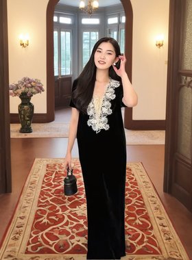 大码女装新款夏季轻奢连衣裙