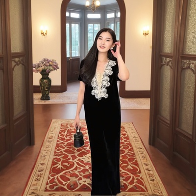 大码女装新款夏季轻奢连衣裙