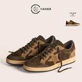 小众厚底手工鞋 PIPG水洗牛反绒皮复古运动休闲星星板鞋 男女同款