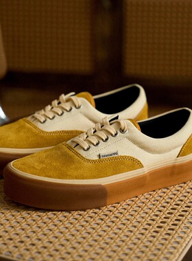 PIPG复古日系帆布鞋 透气厚底翻毛皮硫化鞋 男女同款运动休闲板鞋