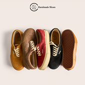 PIPG复古翻毛皮低帮帆布鞋 日系 反绒休闲厚底增高板鞋 男女 硫化鞋