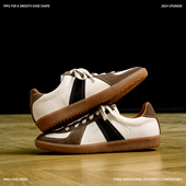 休闲运动板鞋 PIPG男女德训鞋 真皮百搭平底 复古反毛皮透气舒适