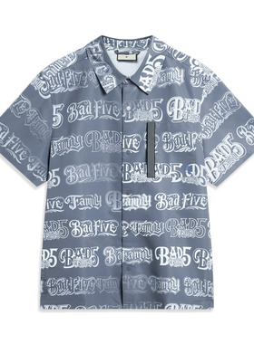 Lining/李宁正品春季男子满印宽松休闲透气时尚短袖T恤ASHT501