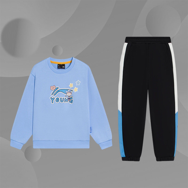 Lining/李宁正品卓大王联名系列男小童新款长袖运动套装YWES019,童装/婴儿装/亲子装,套装,淘宝优惠券,粉丝福利购,淘宝优惠卷