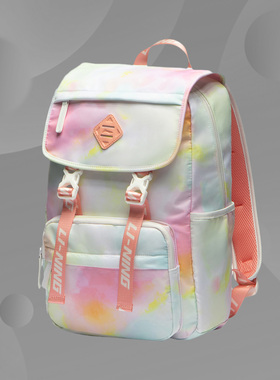 李宁儿童双肩包新款女童运动轻便休闲背包书包运动包YBSR022