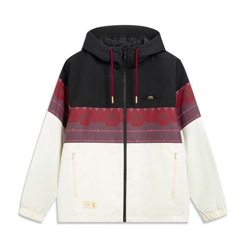 李宁正品男子保暖连帽棉服