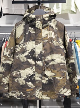 李宁正品男子防泼水连帽外套