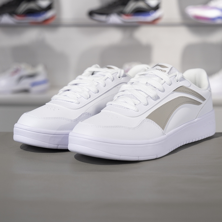 李宁正品冬季新款男子简约舒适百搭柔软回弹运动休闲鞋AGCU571-4