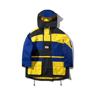 正品李宁纽约时装周走秀系列冲锋衣男士连帽梭织运动服AEMP001-1