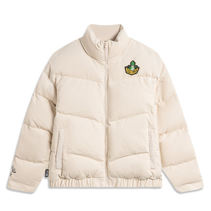 李宁正品X迪士尼抱抱龙联名系列女子简约拉链运动短棉服AJMU076