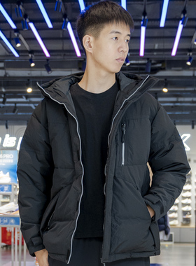 Lining/李宁正品运动经典系列男女同款保暖宽松连帽羽绒服AYMT065