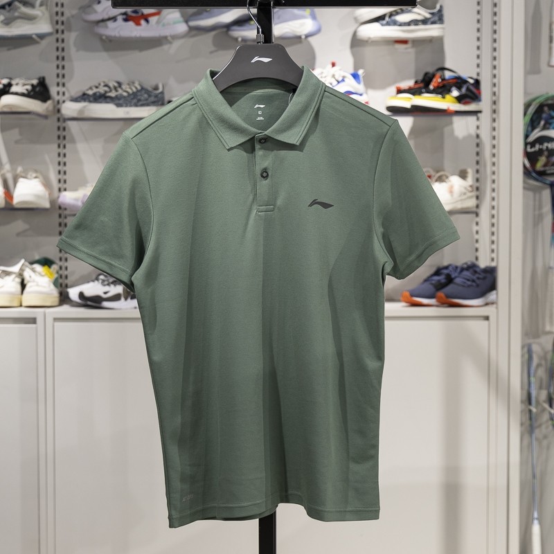 李宁正品2025新款男子干爽舒适透气翻领运动短袖POLO衫APLU139-5