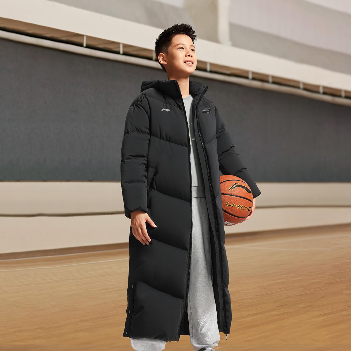 李宁正品大童运动训练羽绒服