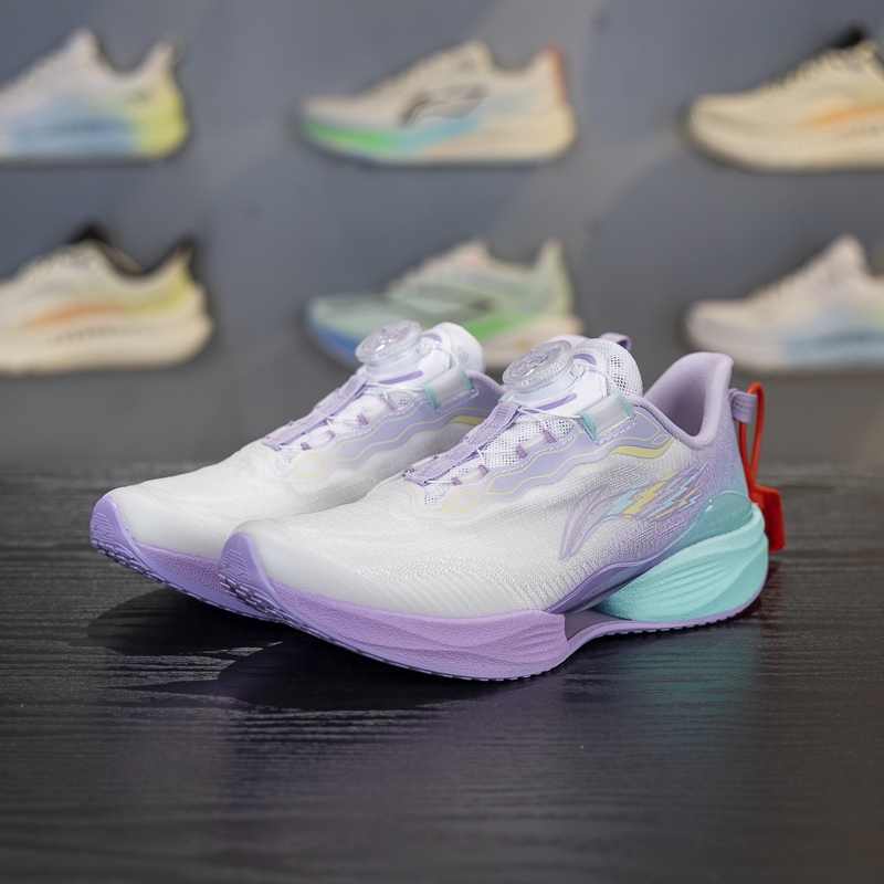 李宁正品超轻22女大童反光舒适防滑透气低帮运动跑步鞋YKFV042-2