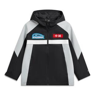 李宁正品2025新款男大童宽松休闲保暖三合一连帽夹克外套YWBV109