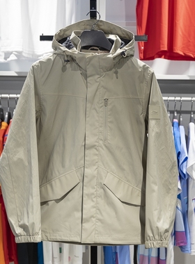 李宁正品健身系列男女同款防泼水可拆卸帽子运动风衣AFDT751-11