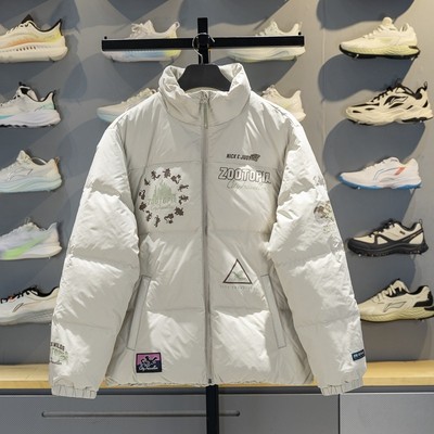 李宁正品运动潮流系列男子舒适百搭保暖拉链立领羽绒服AYMV589-1