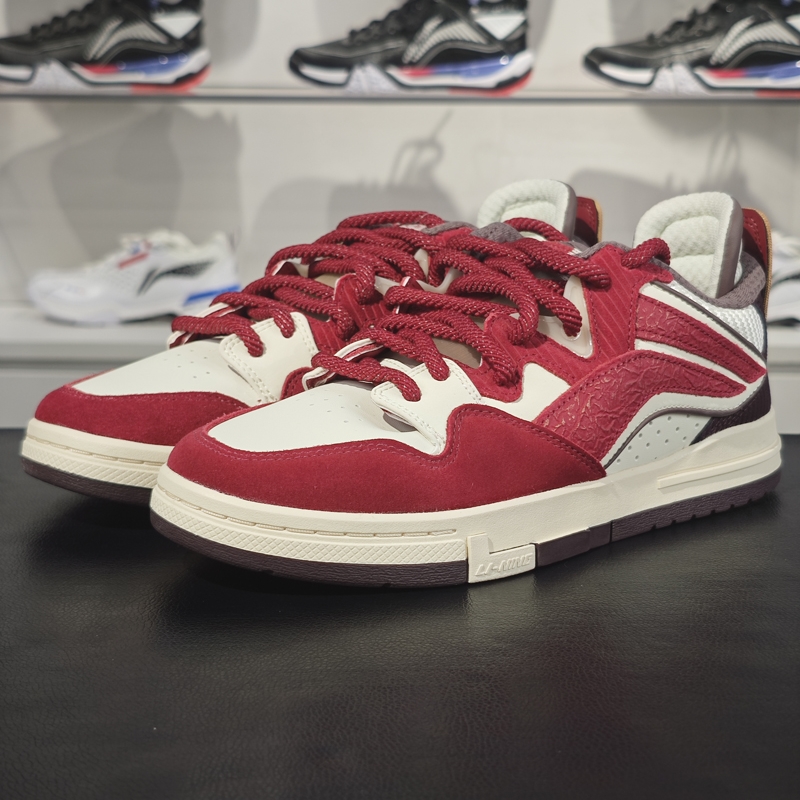 李宁正品新款惟吾PRO 特别故事版男子系带耐磨百搭板鞋AECU001-2