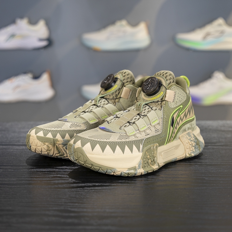 李宁正品驰骋男女大童减震耐磨透气运动训练实战篮球鞋YKBV058-5