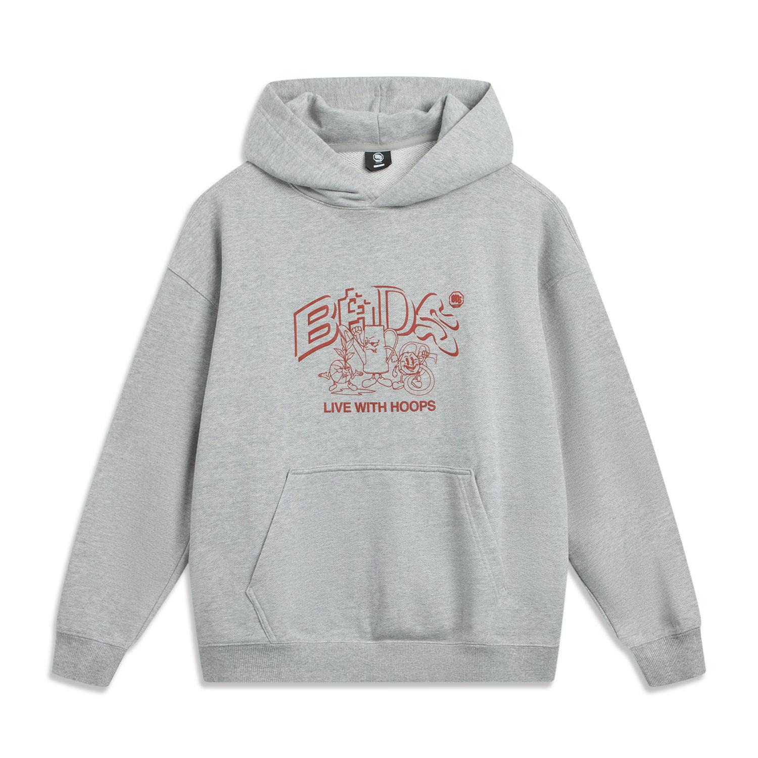 李宁正品男子宽松休闲连帽卫衣