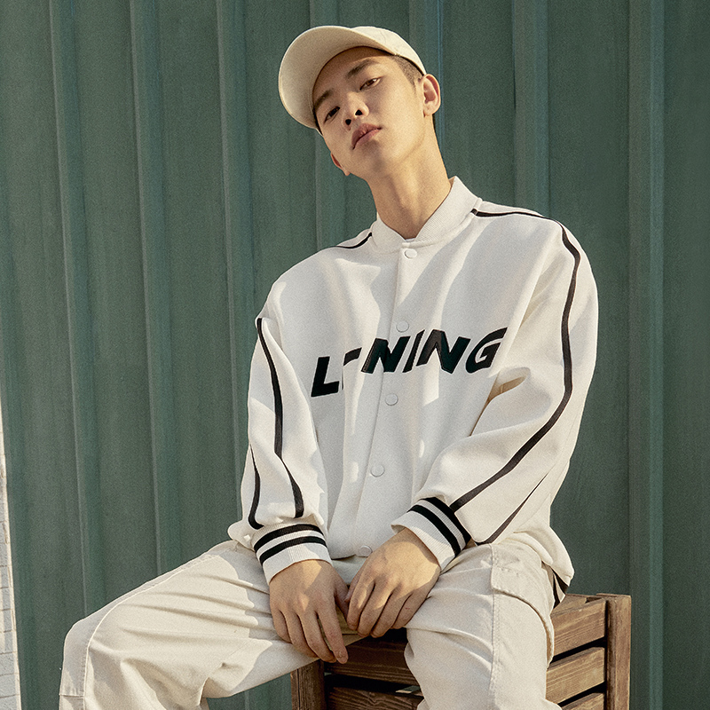 Lining/李宁正品运动时尚系列男女同款宽松休闲棒球服外套AWDT545