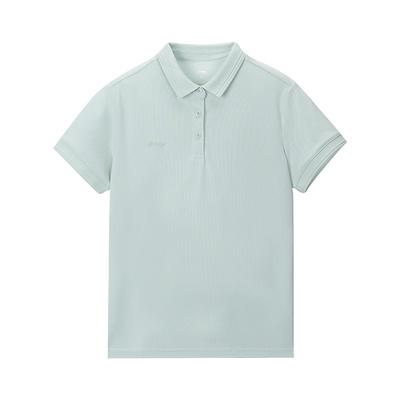 李宁正品2024春季新款女子运动短袖舒适速干翻领POLO衫APLU198-4