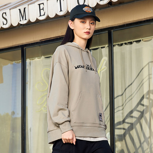 李宁女子头时尚连帽卫衣