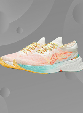 正品LINING李宁 女飞电discovery一体织透气低帮跑步鞋 ARMS008-1