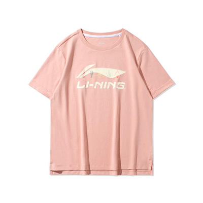 Lining/李宁正品夏季女子简约运动休闲透气圆领短袖T恤AHSQ258