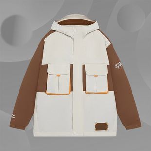 李宁正品 Lining 男大童运动生活系列反光宽松运动夹克外套YFDS213